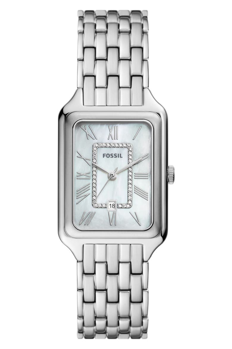 Raquel Bracelet Watch, 26mm, Main, color, SILVER