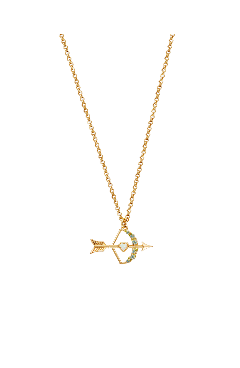 Fable England Cupids Bow & Arrow Necklace, Main, color, Gold