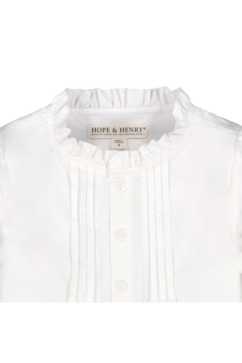 Baby Girls' Organic Pintuck Button Down Blouse, Infant, Alternate, color, White