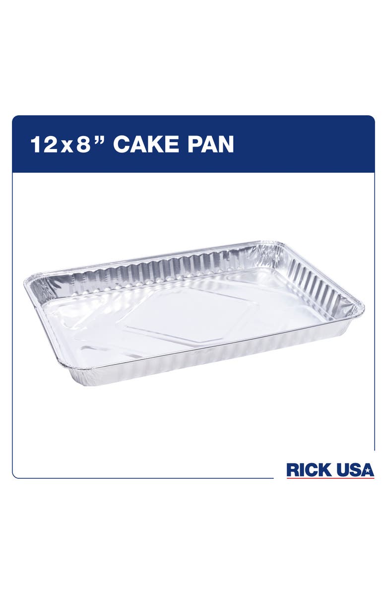 RICK USA 12x8 Inch Disposable Aluminum Cake Pan, 25 Pack, Alternate, color, 