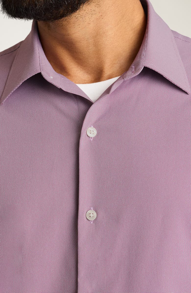 Bonobos Tech Slim Fit Short Sleeve Button-Up Shirt, Alternate, color, Purple