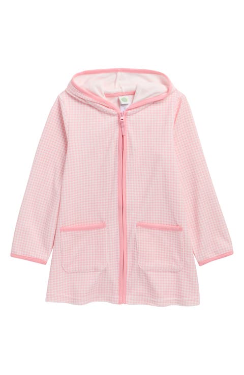 Kids' Gingham Long Sleeve Swim Cover-Up (Toddler)