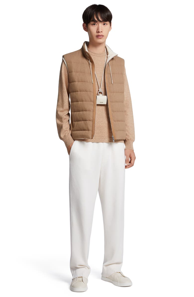 ZEGNA Oasi Elements Channel Quilted Cashmere Down Jacket, Alternate, color, 