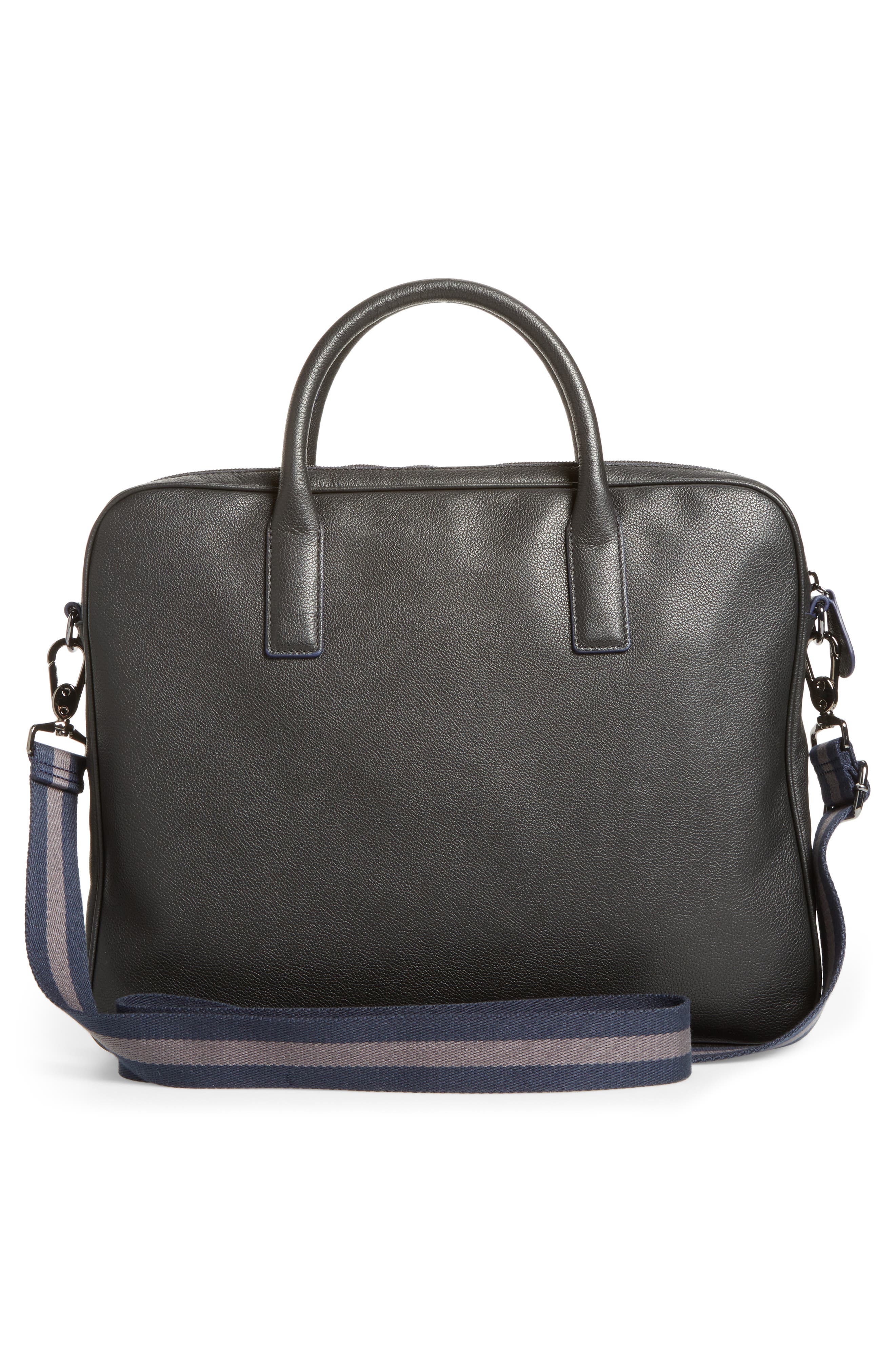 Ted Baker London Lowmee Leather Briefcase, Alternate, color, 
