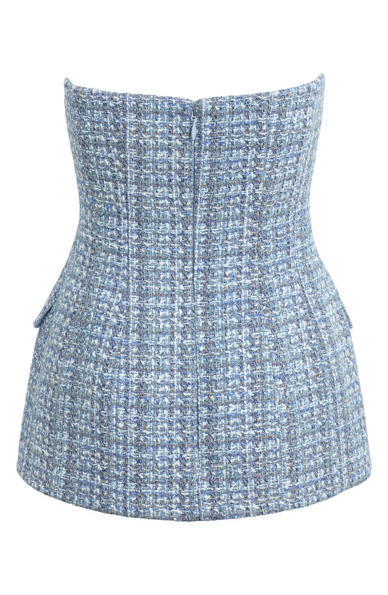 Favorite Daughter The Brooke Tweed Bustier, Alternate, color, Sky Blue Tweed