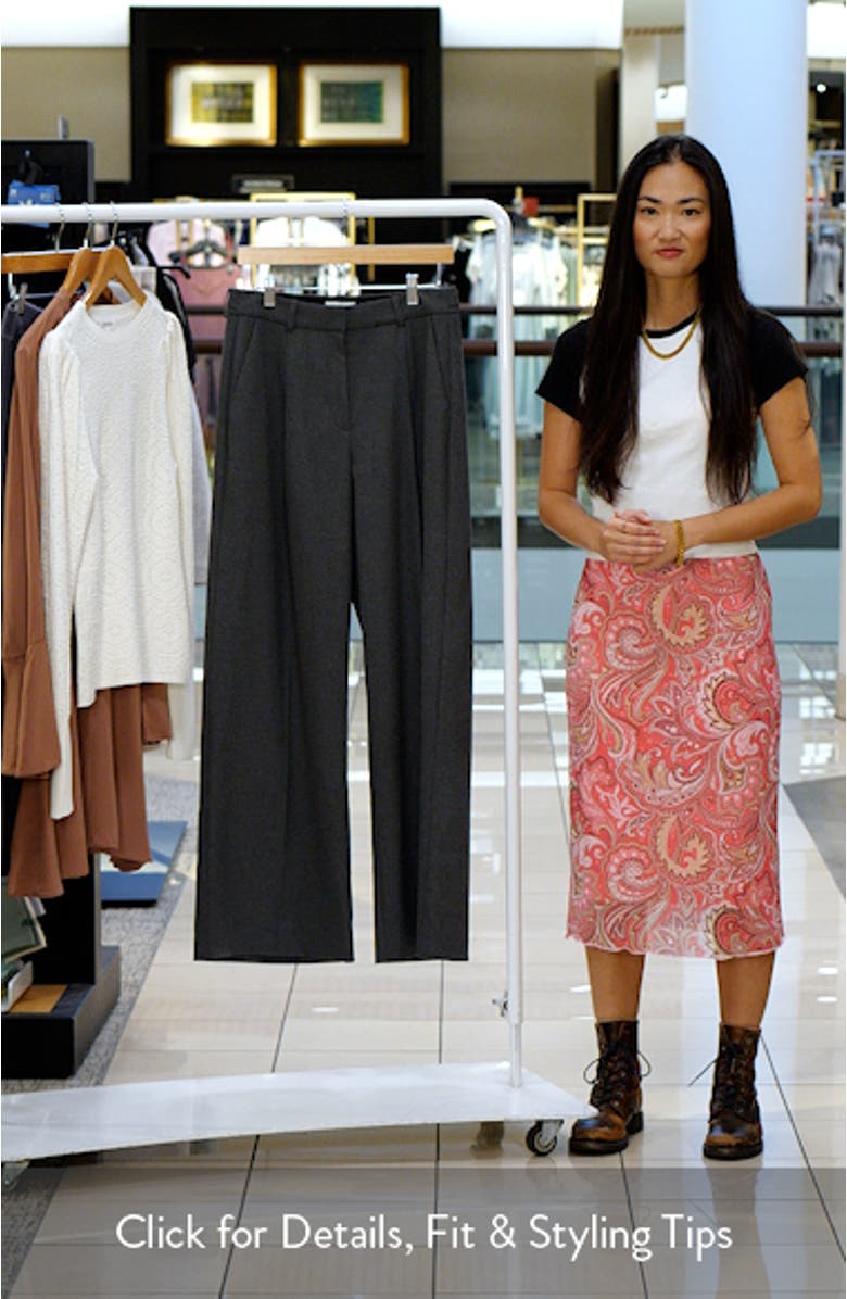 Heathered Wide Leg Pants, sales video thumbnail