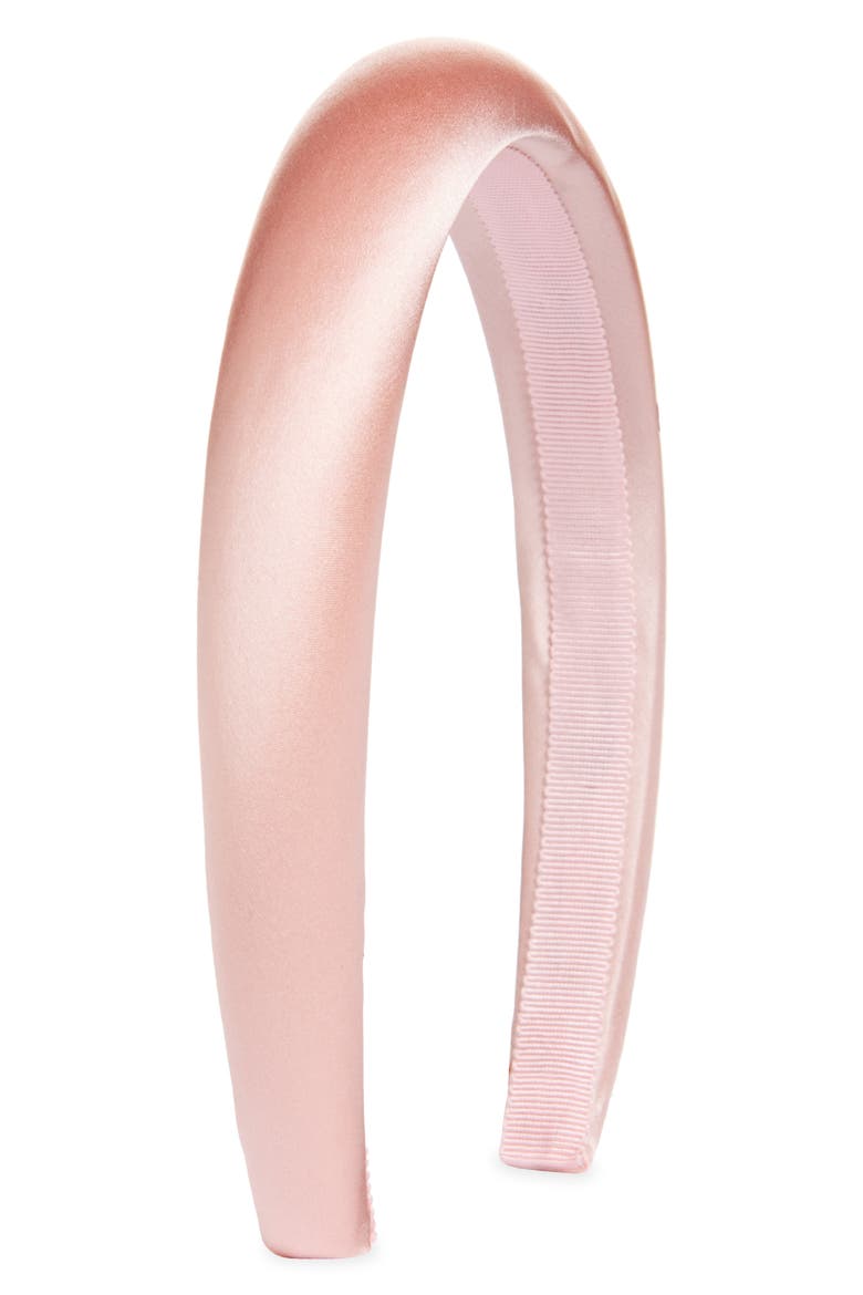 Tori Hammered Silk Headband, Main, color, PEONY