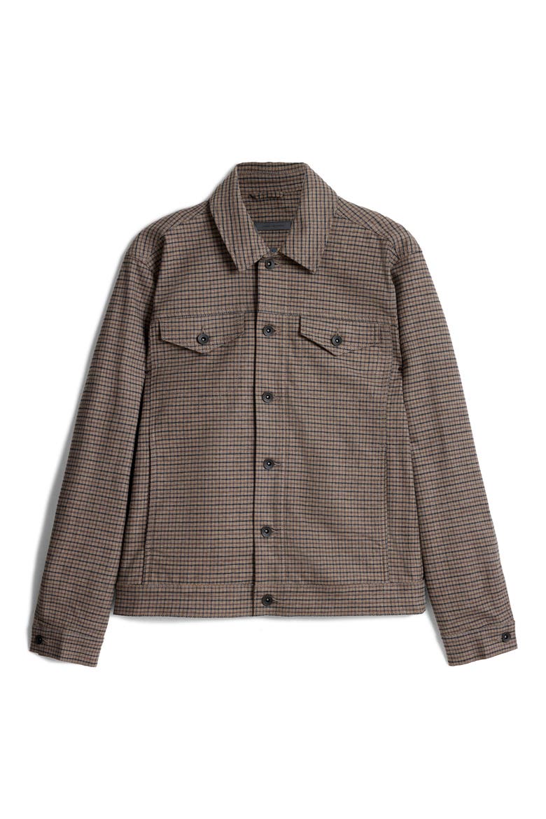 Evans Check Denim Trucker Jacket, Alternate, color, CORK