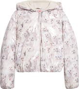 DIESEL® W-Inner-R1 Kitten Print Coated Nylon Hooded Puffer Jacket