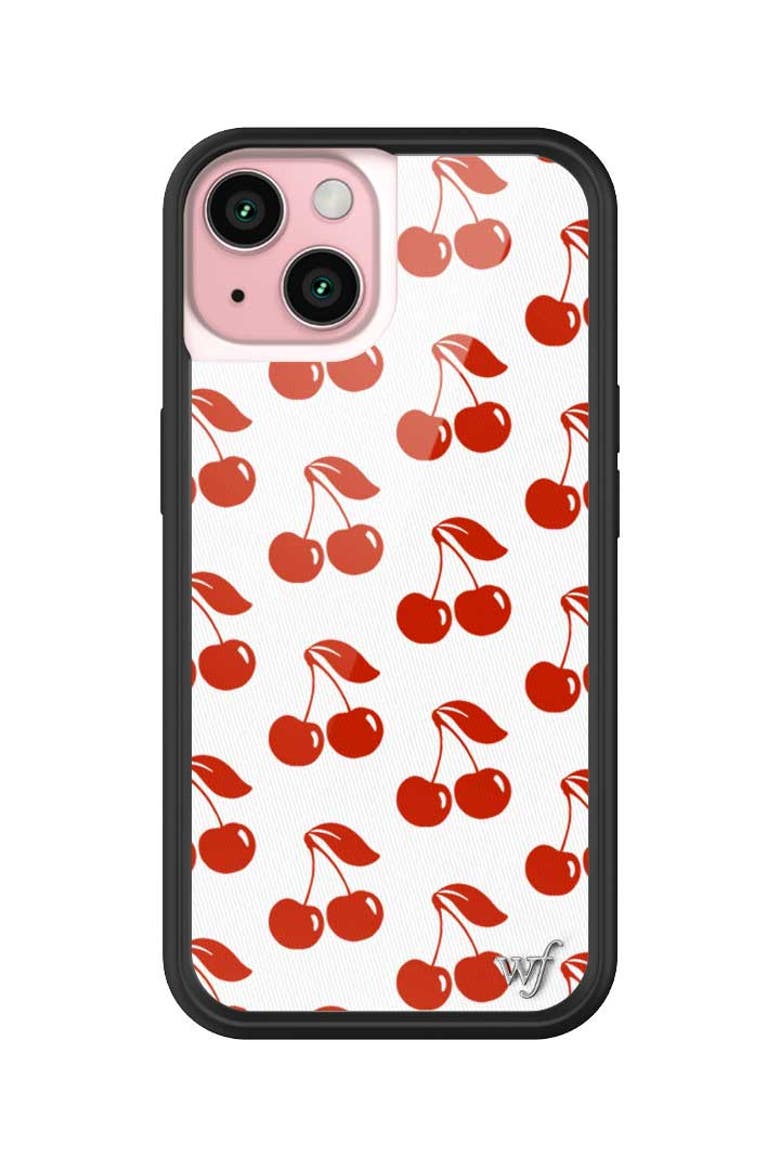 American Cherries iPhone Case, Alternate, color, White
