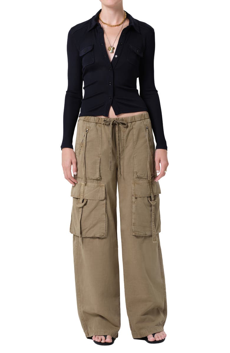 Citizens of Humanity Andira Cargo Pants, Alternate, color, Bezal Olive Green