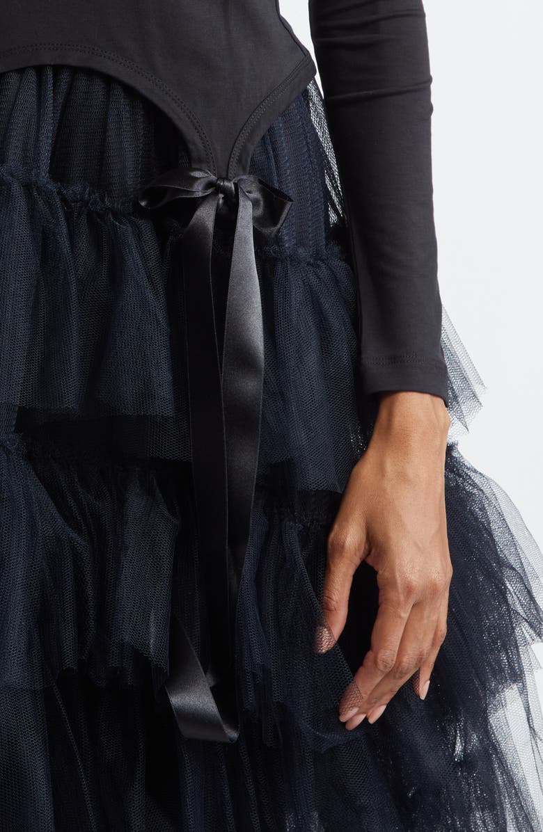 Simone Rocha Easy Bow Tails Long Sleeve T-Shirt, Alternate, color, 