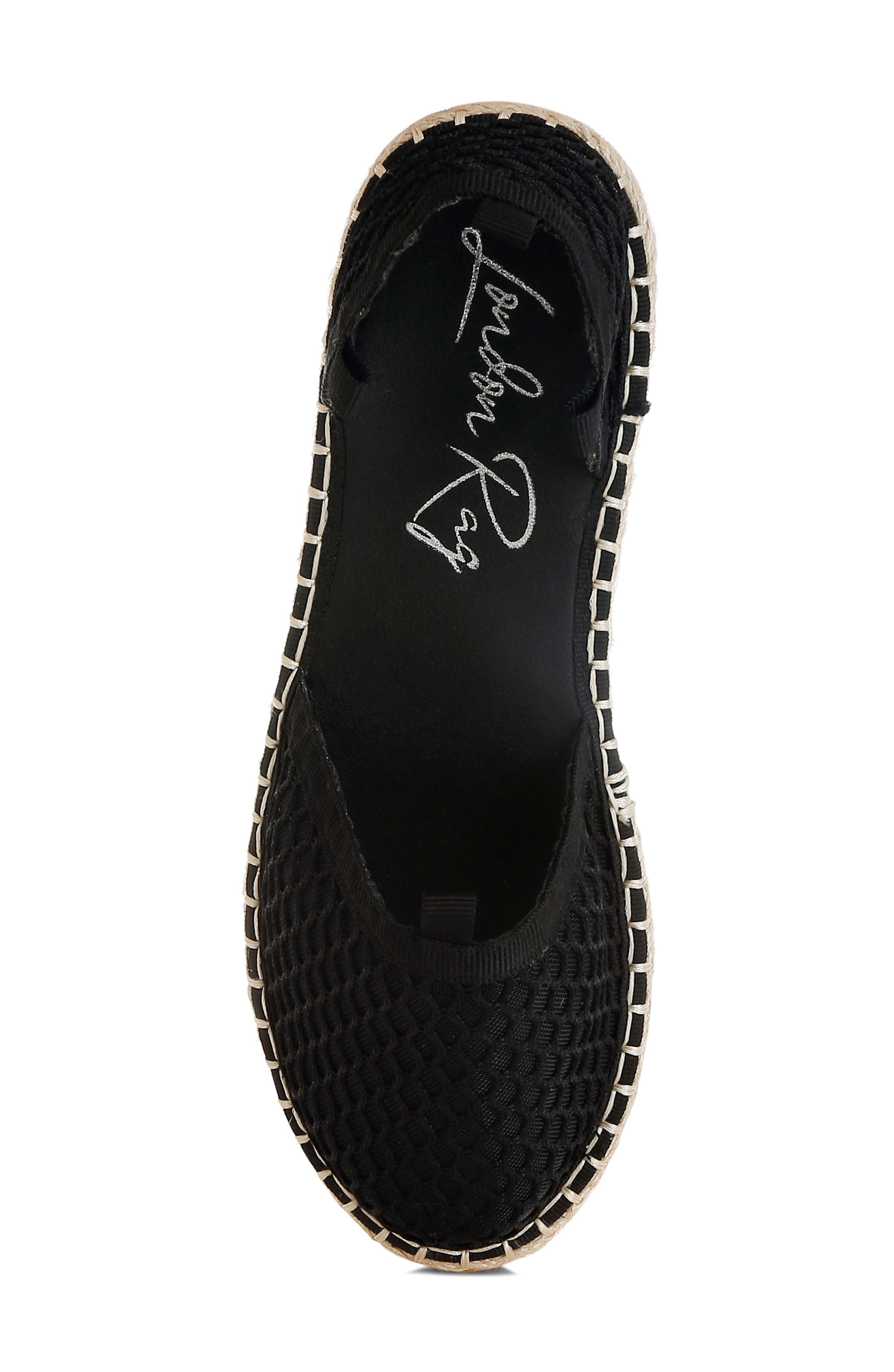LONDON RAG Sonara Ankle Wrap Espadrille Flat, Alternate, color, Black