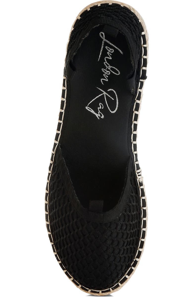 LONDON RAG Sonara Ankle Wrap Espadrille Flat, Alternate, color, Black