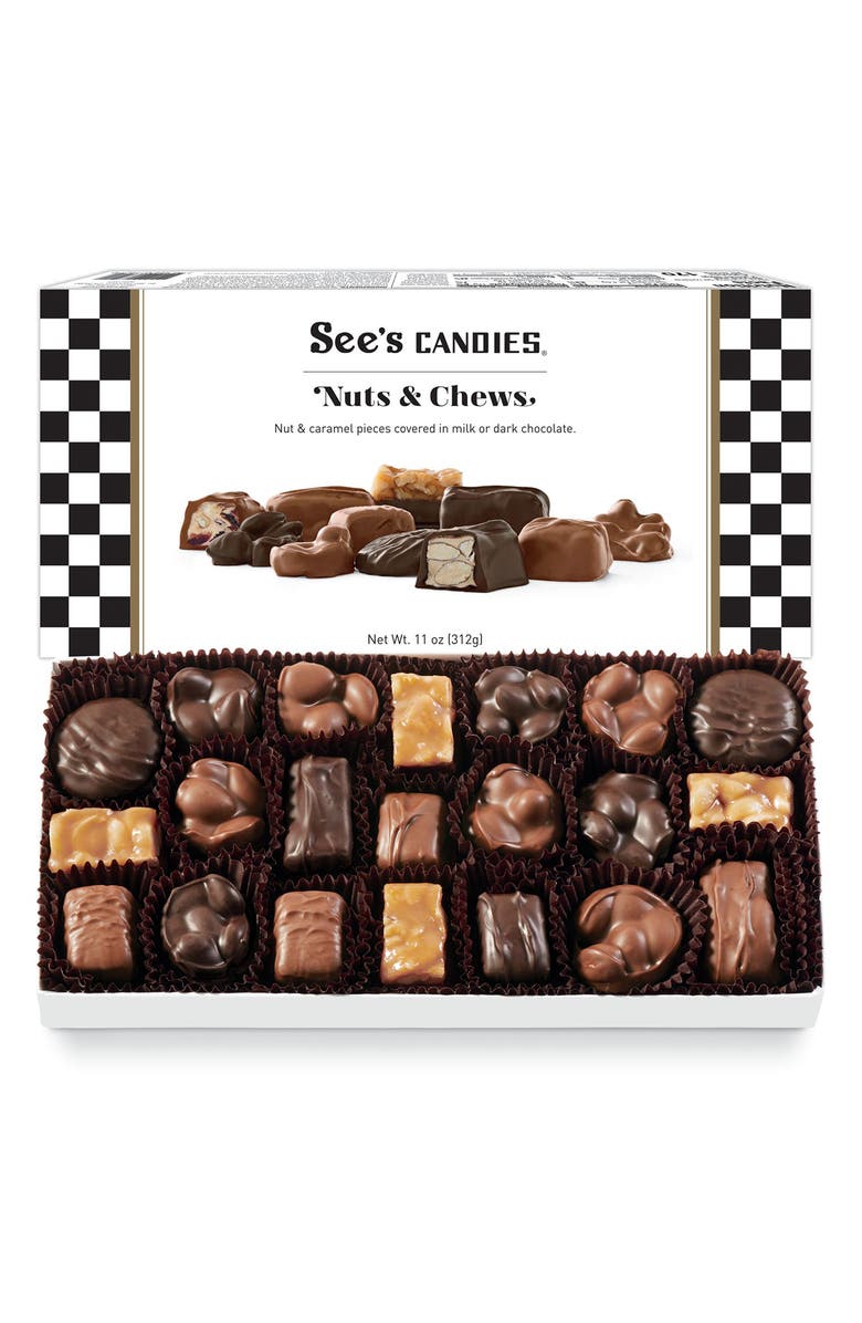 See's Candies Nuts & Chews Chocolate Box, Main, color, 