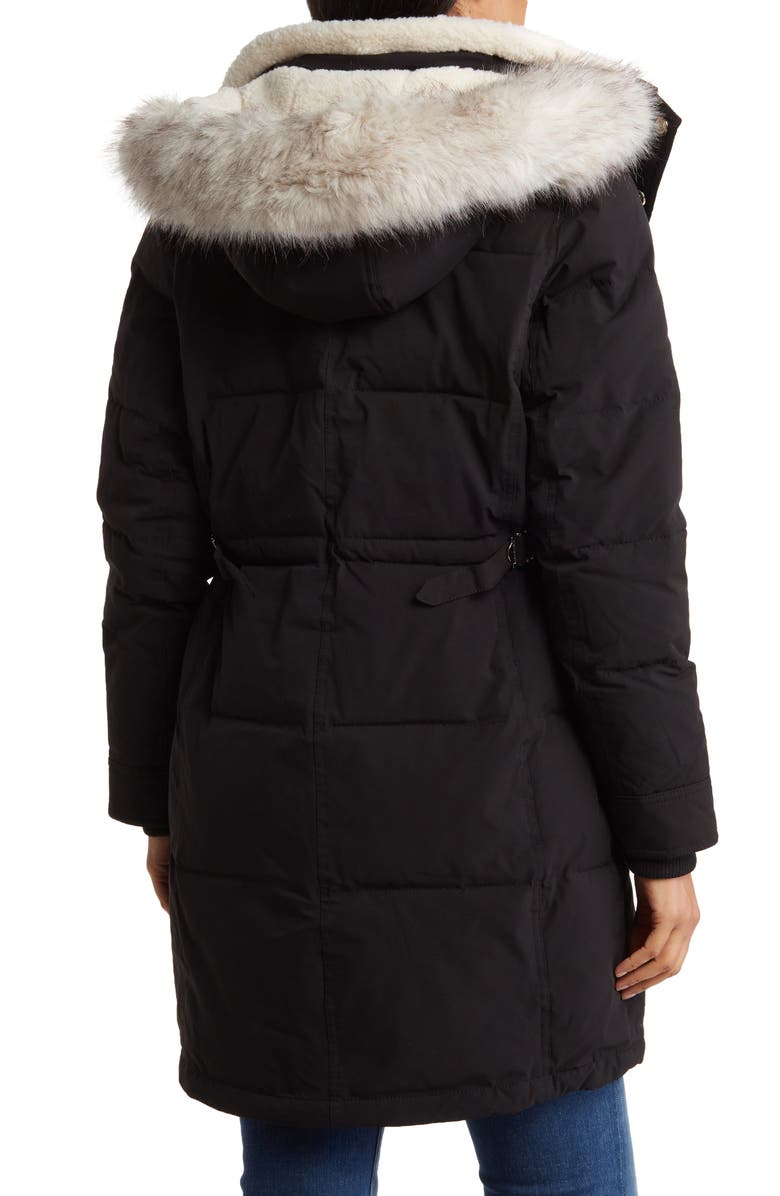 Michael Kors Faux Fur Hood Puffer Jacket, Alternate, color,