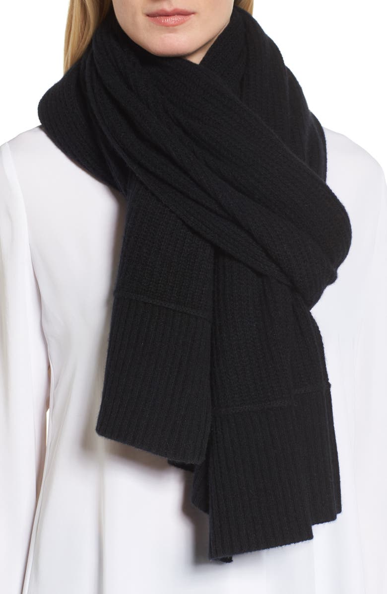 Halogen<sup>®</sup> Cardigan Stitch Cashmere Wrap, Alternate, color,