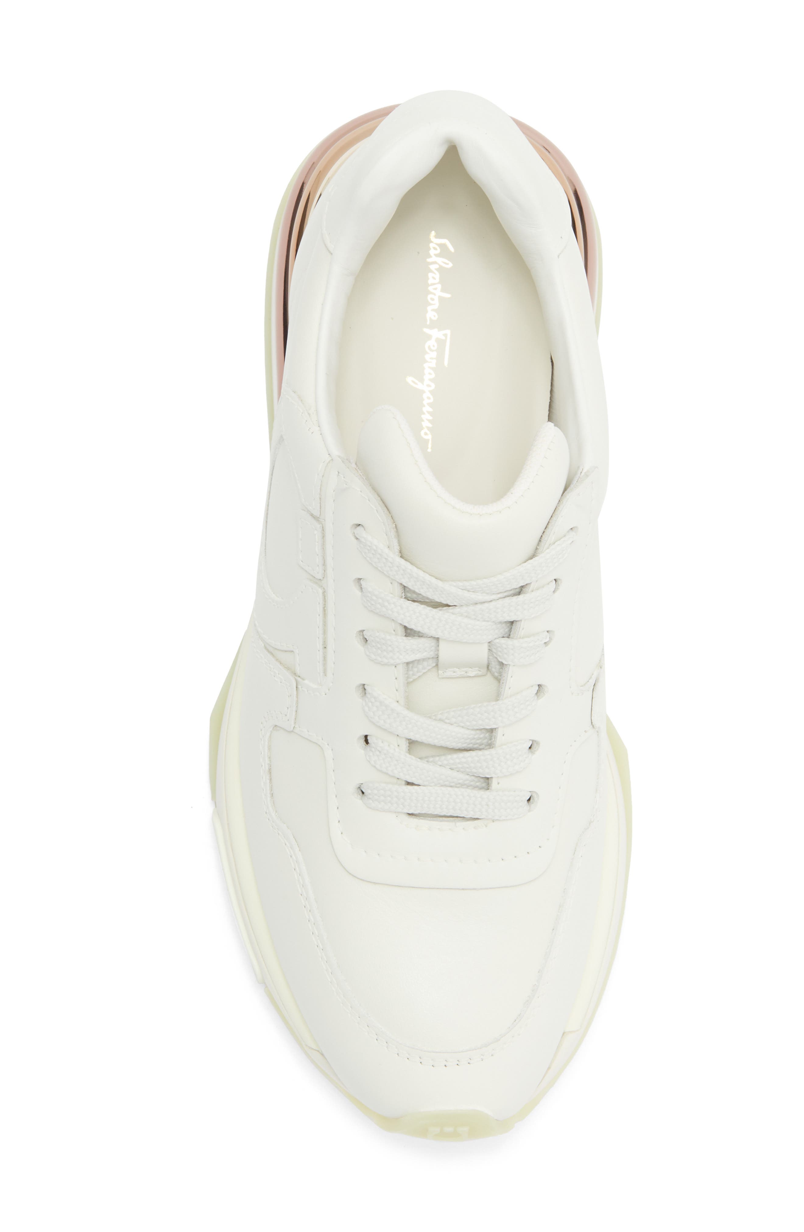 FERRAGAMO Brooklyn Low Top Sneaker, Alternate, color, White