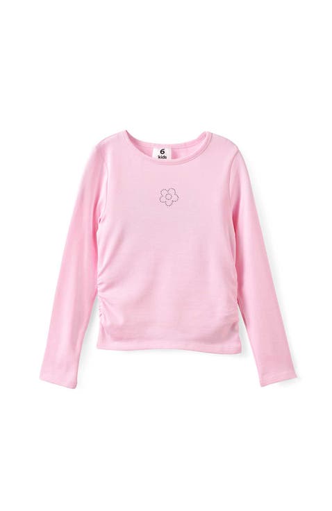 Kid's Fitted Long Sleeve Essential Gathered Top