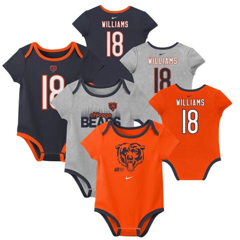 Newborn & Infant Nike Caleb Williams Chicago Bears Name & Number 3-Pack Bodysuit Set