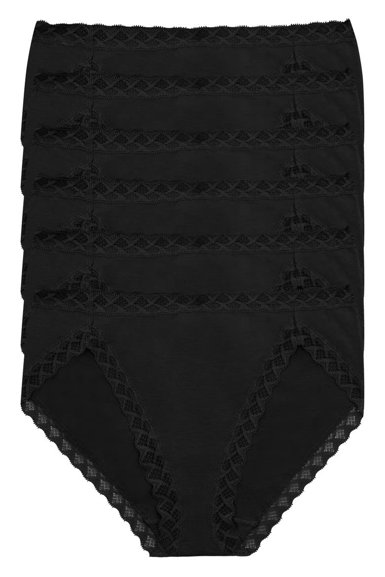 Bliss 6-Pack Cotton French Cut Briefs, Main, color, BLACK