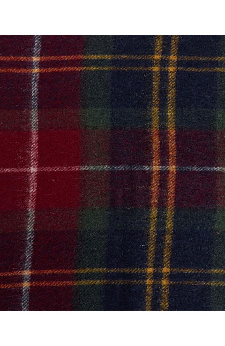 Barbour Wool & Cashmere Scarf, Alternate, color, Winterberry Tartan
