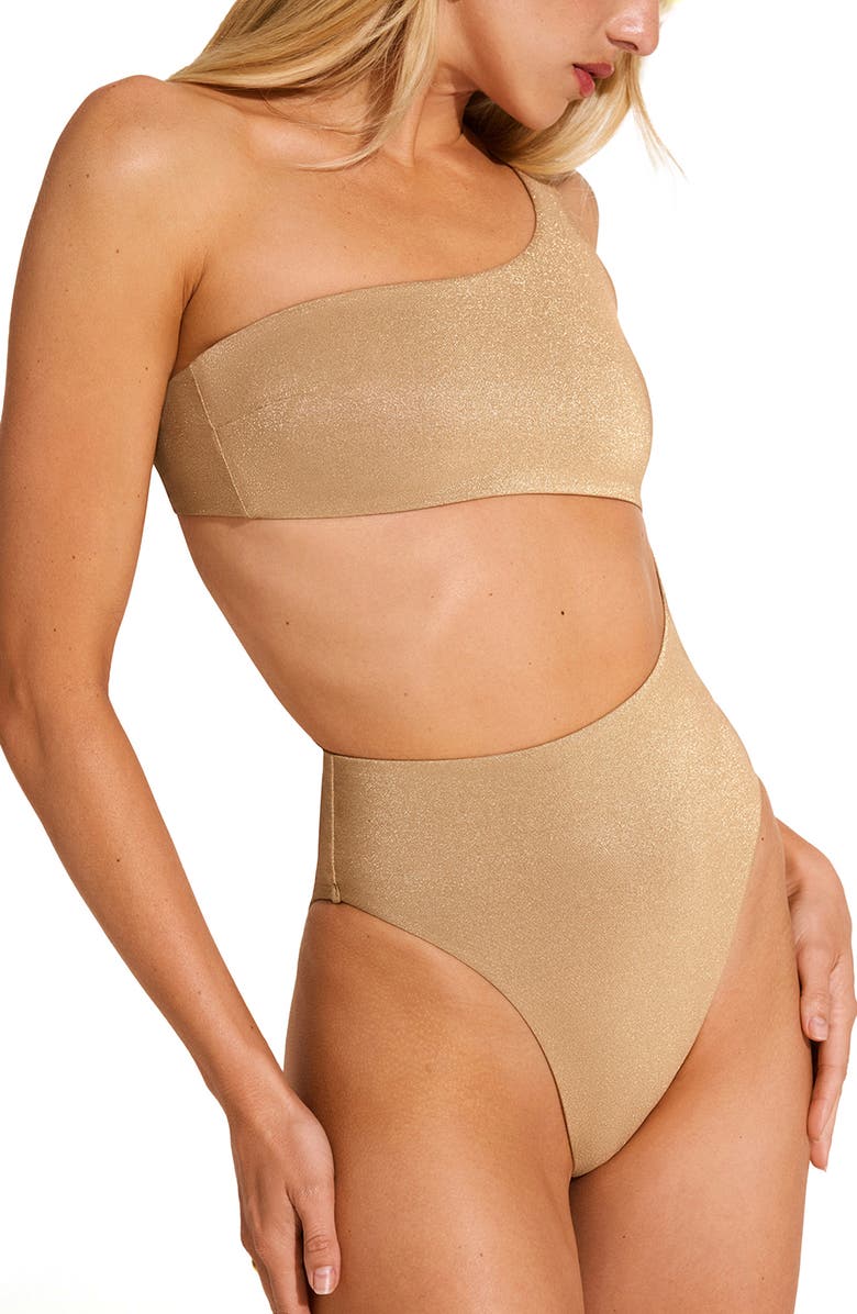 Vitamin A<sup>®</sup> Aden Cutout One-Shoulder One-Piece Swimsuit, Alternate, color, 