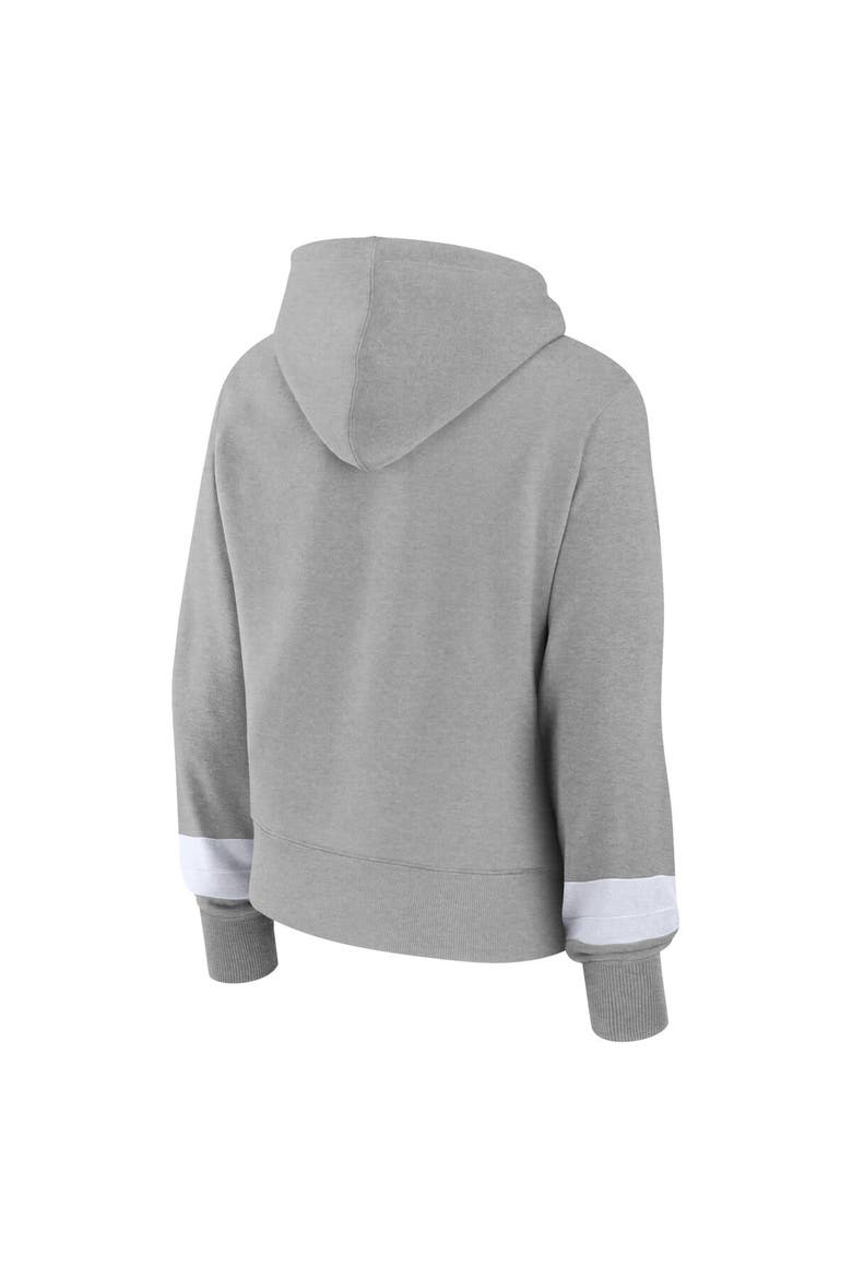 Women's Fanatics Branded Heather Gray Brooklyn Nets Halftime Pullover Hoodie, Alternate, color, Heather Gray