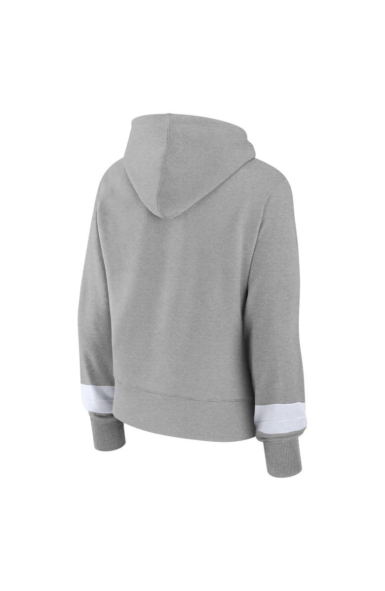 FANATICS Women's Fanatics Branded Heather Gray Brooklyn Nets Halftime Pullover Hoodie, Alternate, color, Heather Gray