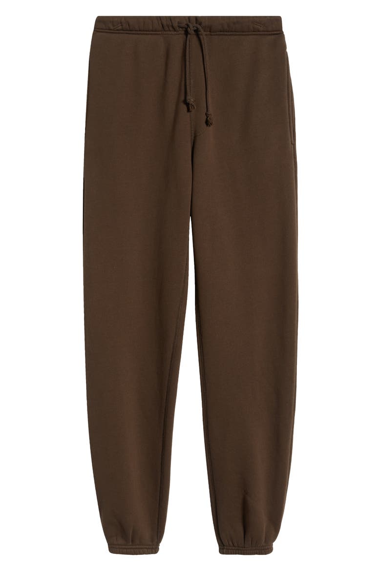 Core Organic Cotton Brushed Terry Sweatpants, Alternate, color, VINTAGE CHOCOLATE