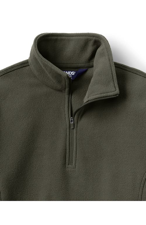 Lands' End Plus Size Anyweather Fleece Quarter Zip Pullover In Green