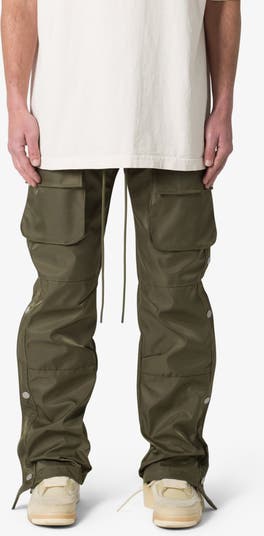 Side Snap Nylon Cargo Pants