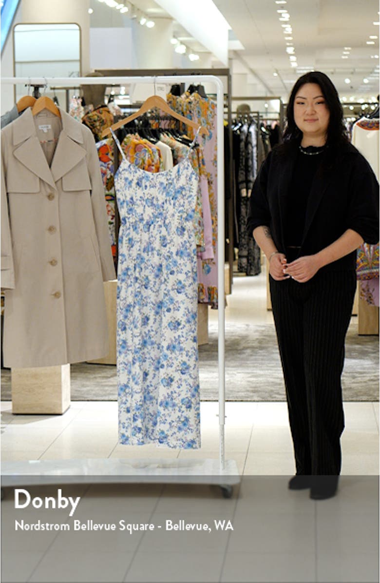 Cami Floral Corset Linen Blend Sundress, sales video thumbnail