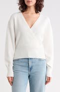 Madden Girl Surplice V-Neck Pullover Sweater