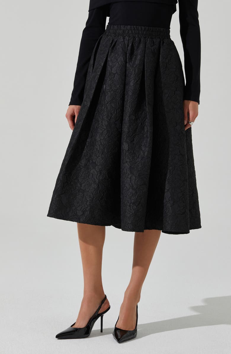 ASTR the Label Andolina Jacquard Flare Skirt, Alternate, color,