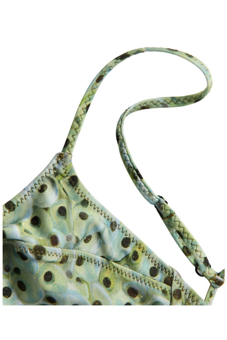 Printed Triangle Bikini Top, Alternate, color, GREEN