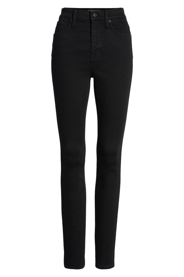 10-Inch High Waist Skinny Jeans, Alternate, color, BLACK FROST