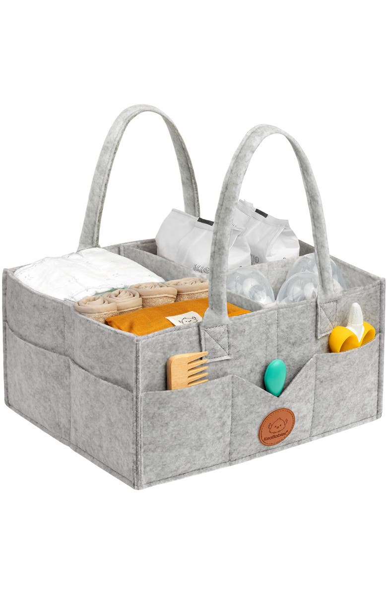 KeaBabies Original 2.0 Diaper Caddy, Main, color, Classic Gray