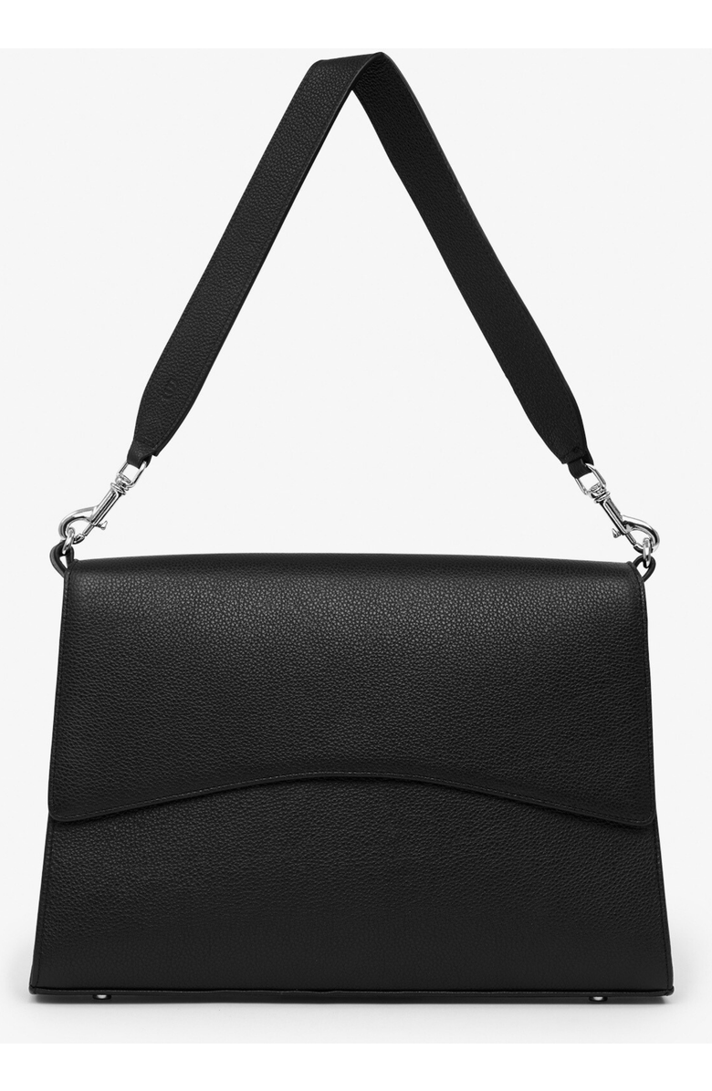 BY BANOO Classic Slim Briefcase, Alternate, color, Black/Silver