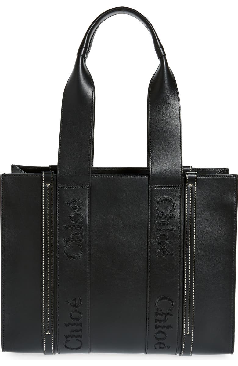 Chloé Medium Woody Leather Tote, Alternate, color,