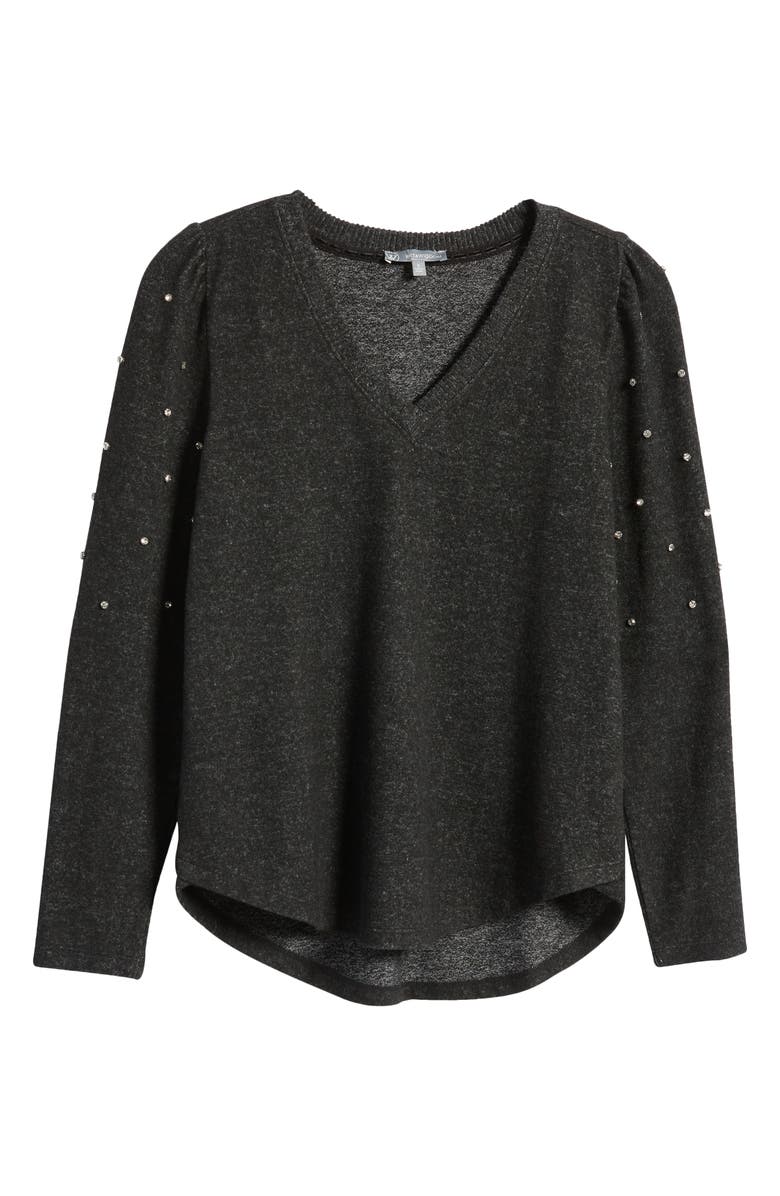 Wit & Wisdom Rhinestone Embellished Sweater, Alternate, color, 