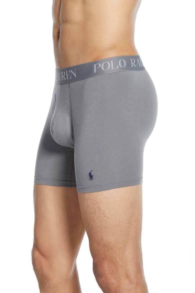4D 3-Pack Cotton & Modal Boxer Briefs, Alternate, color, WHITE/ GREY