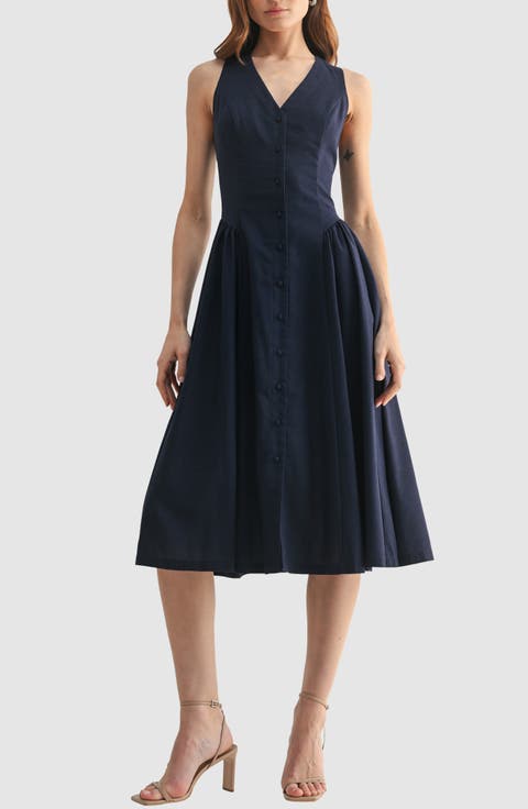 Button-Up Midi Dress