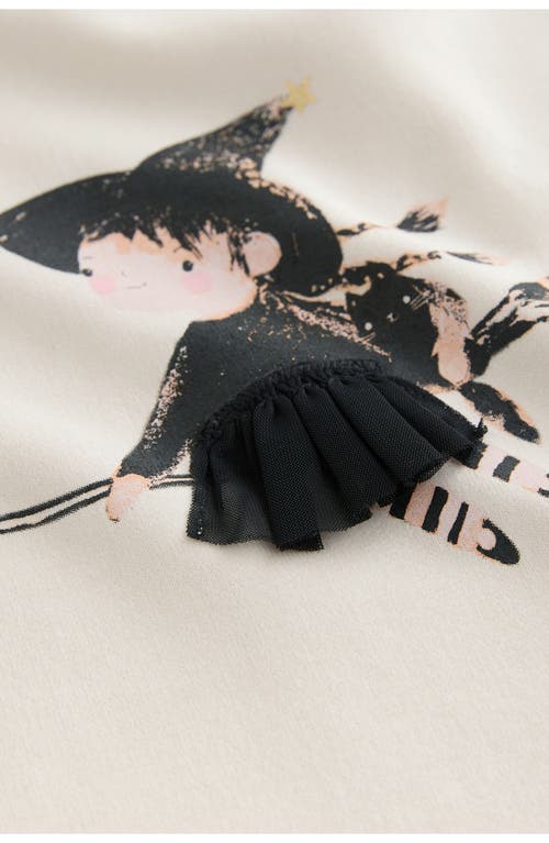 Next Kids' Witch Halloween Graphic Sweatshirt & Flare Leggings Set In Black