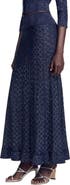 SANDRO Long rhinestone knit skirt