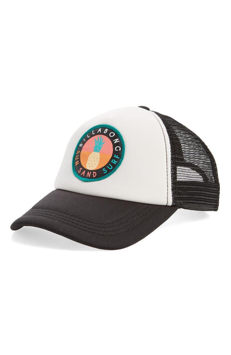Billabong Ohana Trucker Hat, Main, color, Bci Black White