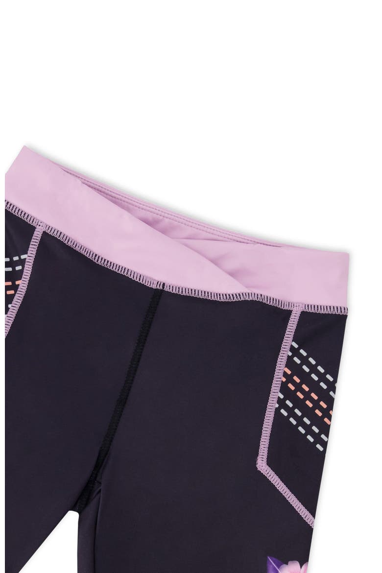 Athletic Biker Shorts in Recycled Polyester, Alternate, color, Black