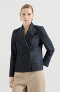 Brunello Cucinelli Denim-effect twill blazer
