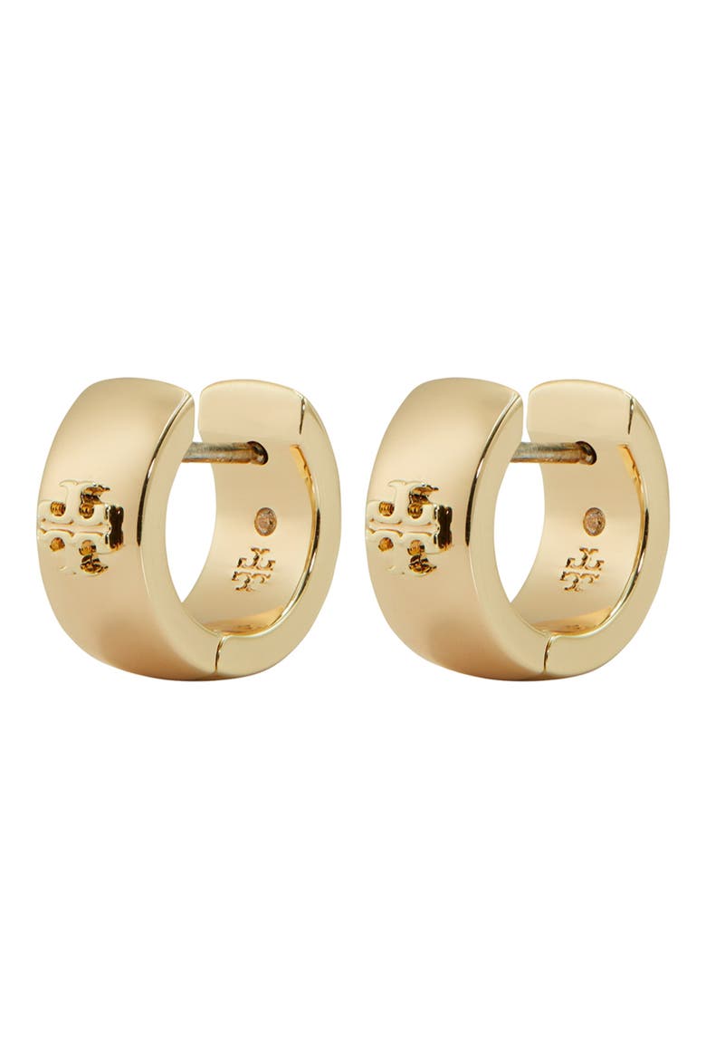 Icon Huggie Earrings, Main, color, TORY GOLD