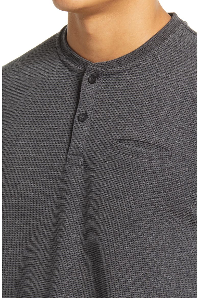 Thermal Performance Henley, Alternate, color, BLACK